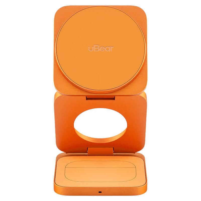 Беспроводное зарядное устройство uBear Balance Slim Qi2.2 – 3 в 1 для iPhone, Watch, AirPods Оранжевый