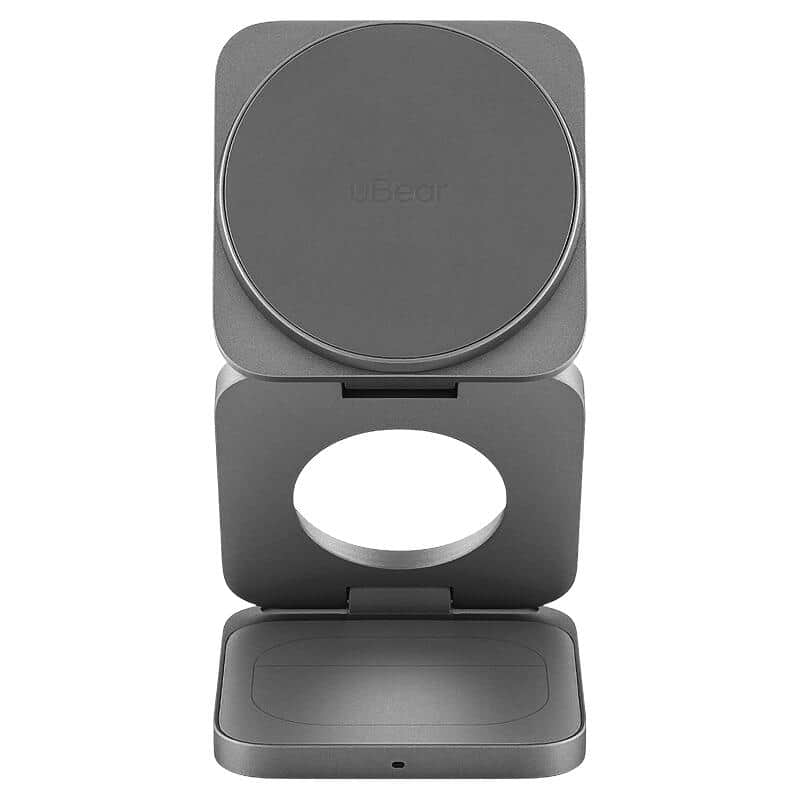 Беспроводное зарядное устройство uBear Balance Slim Qi2.2 – 3 в 1 для iPhone, Watch, AirPods Серый