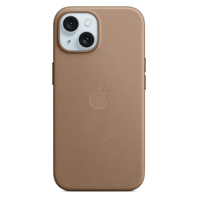 Чехол FineWoven MagSafe для iPhone 15 Серо-коричневый