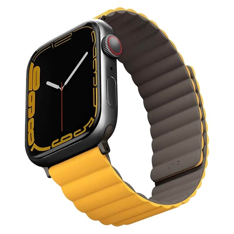 Силиконовый ремешок Uniq Revix для Apple Watch 44-49 мм Горчичный/Хаки