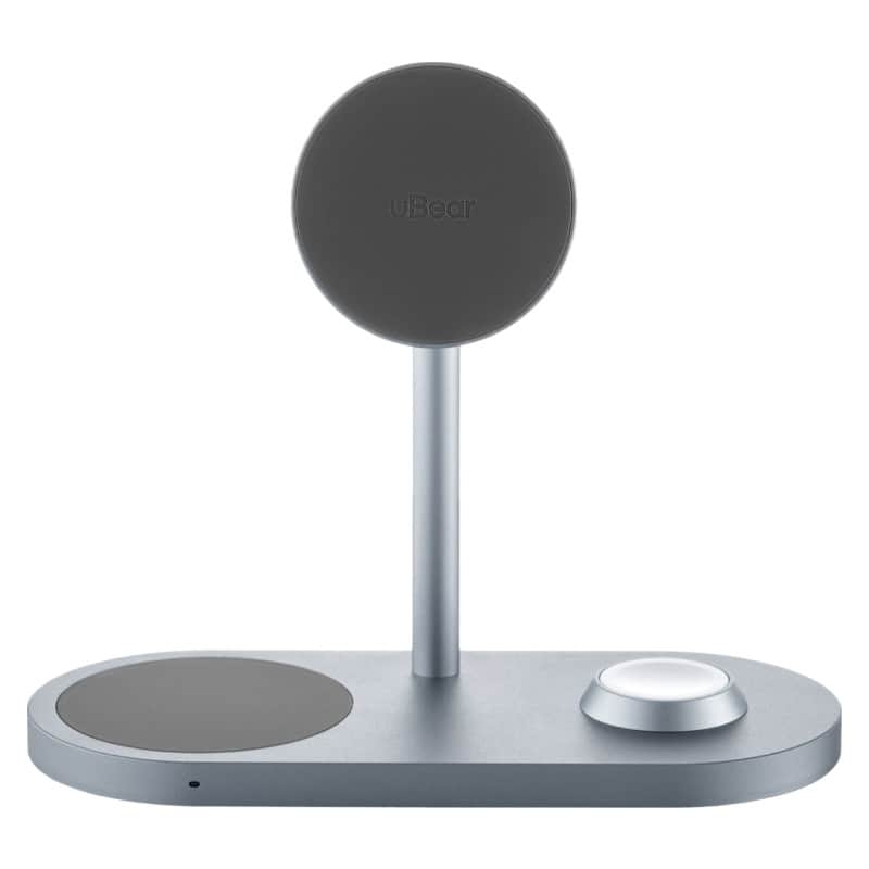 Беспроводное зарядное устройство uBear Stage – 3 в 1 для iPhone, Watch, AirPods Серый