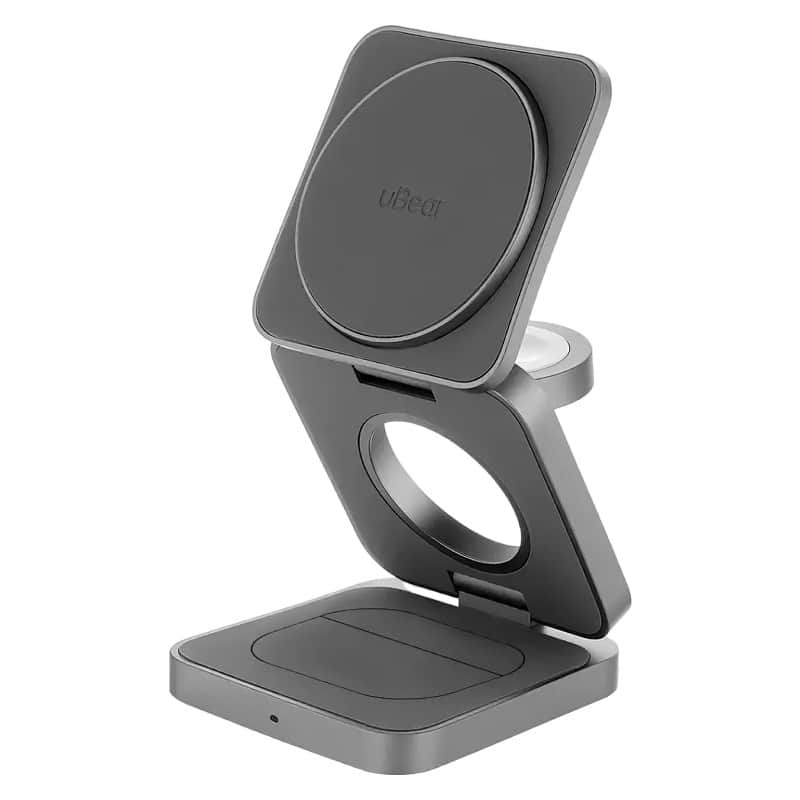 Беспроводное зарядное устройство uBear Balance – 3 в 1 для iPhone, Watch, AirPods Серый