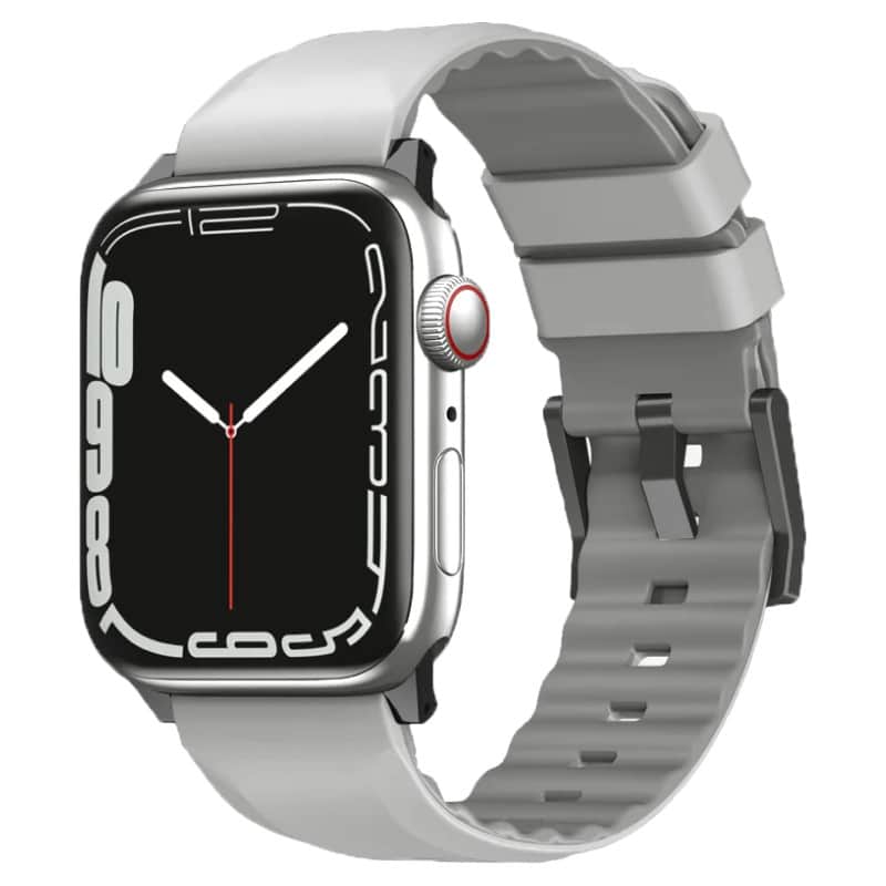 Силиконовый ремешок Uniq Linus для Apple Watch 44-49 мм Серый