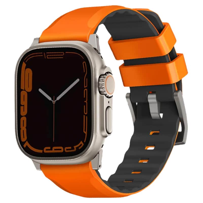 Силиконовый ремешок Uniq Linus для Apple Watch 44-49 мм Оранжевый