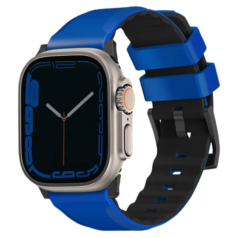 Силиконовый ремешок Uniq Linus для Apple Watch 44-49 мм Синий