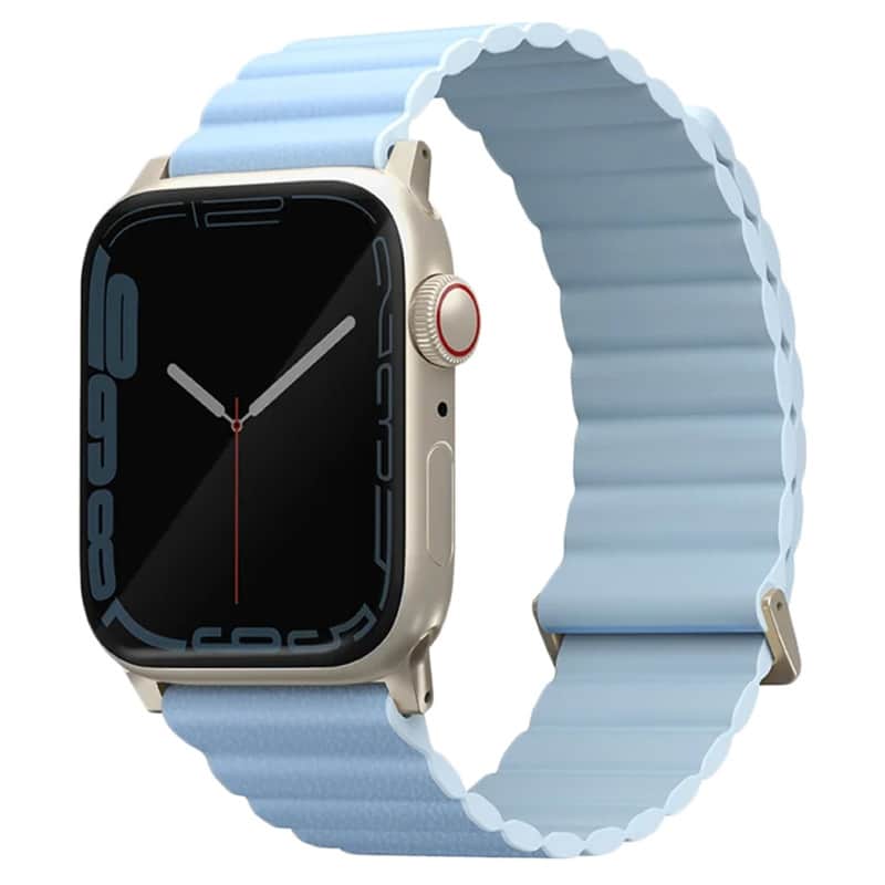 Силиконовый ремешок Uniq Revix Premium для Apple Watch 40-42 мм Белый/Нежно голубой