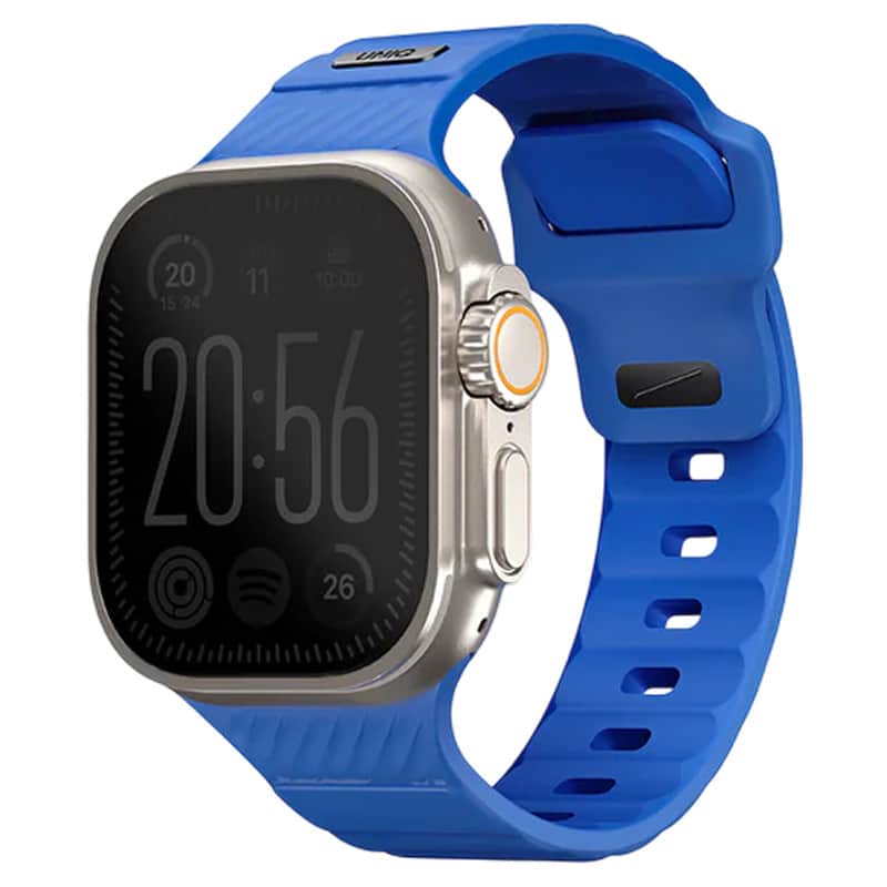 Каучуковый ремешок Uniq Stride FKM Rubber для Apple Watch 44-49 мм Синий