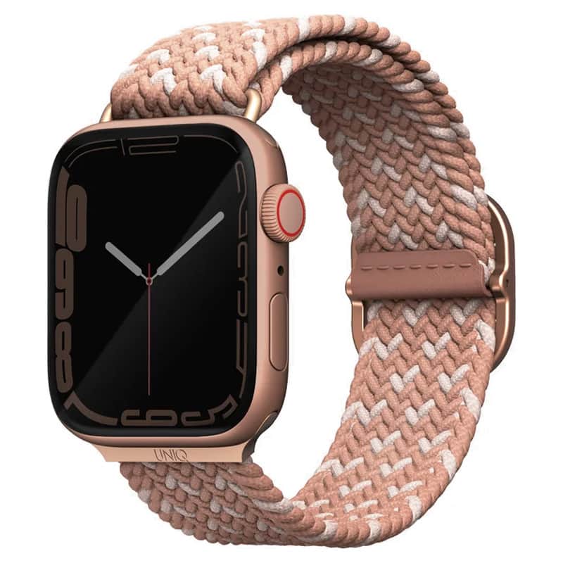Плетеный ремешок Uniq Aspen DE для Apple Watch 40-42 мм Розовый