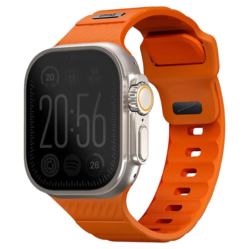 Каучуковый ремешок Uniq Stride FKM Rubber для Apple Watch 44-49 мм Оранжевый