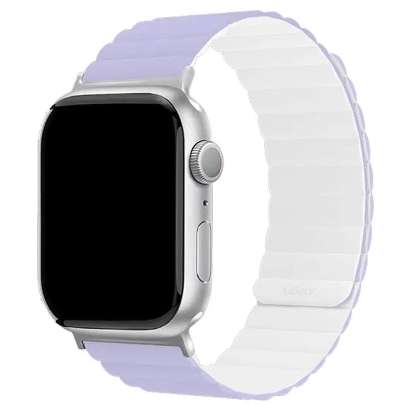 Силиконовый ремешок uBear Mode Strap для Apple Watch 40-42 мм Лавандовый/Белый