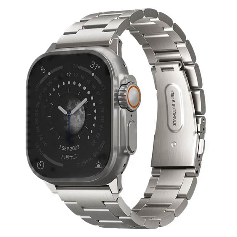 Стальной ремешок Uniq Osta для Apple Watch 44-49 мм Титан