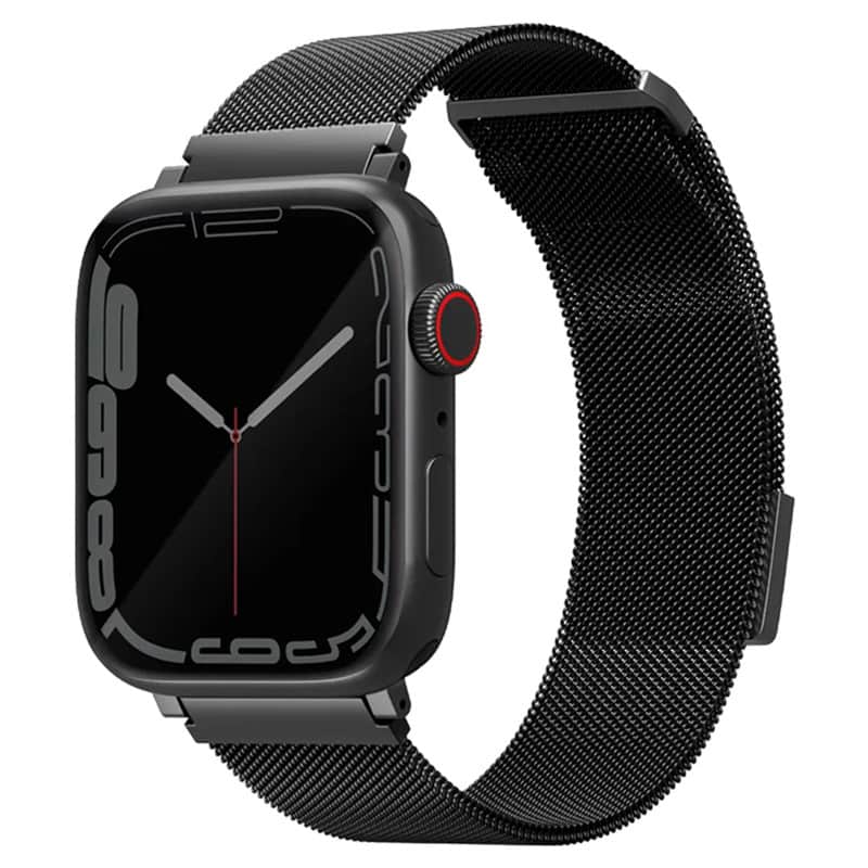 Стальной ремешок Uniq Dante для Apple Watch 40-42 мм мелкое плетение Графит