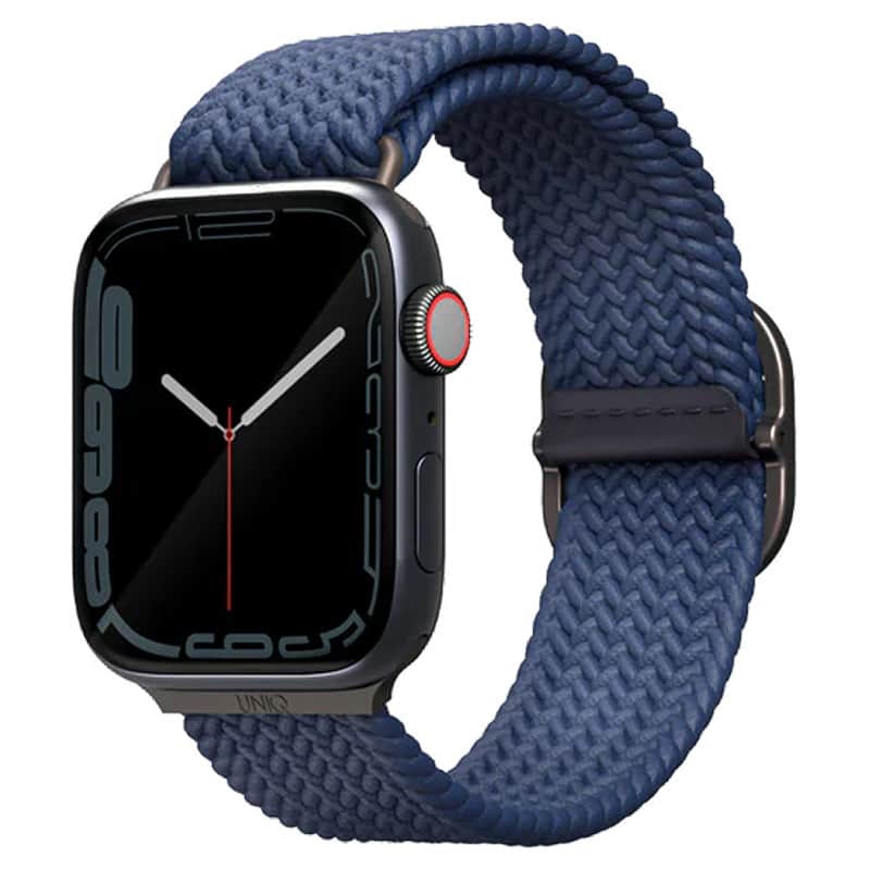 Плетеный ремешок Uniq Aspen для Apple Watch 44-49 мм Синий