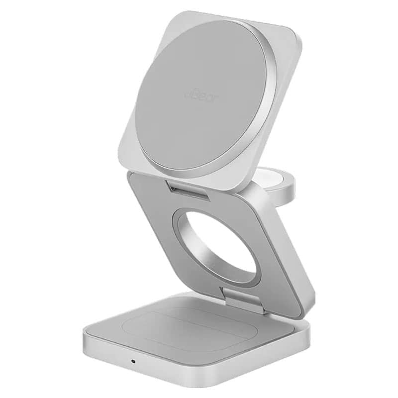 Беспроводное зарядное устройство uBear Balance Ultra Q2 – 3 в 1 для iPhone, Watch, AirPods Серебристый