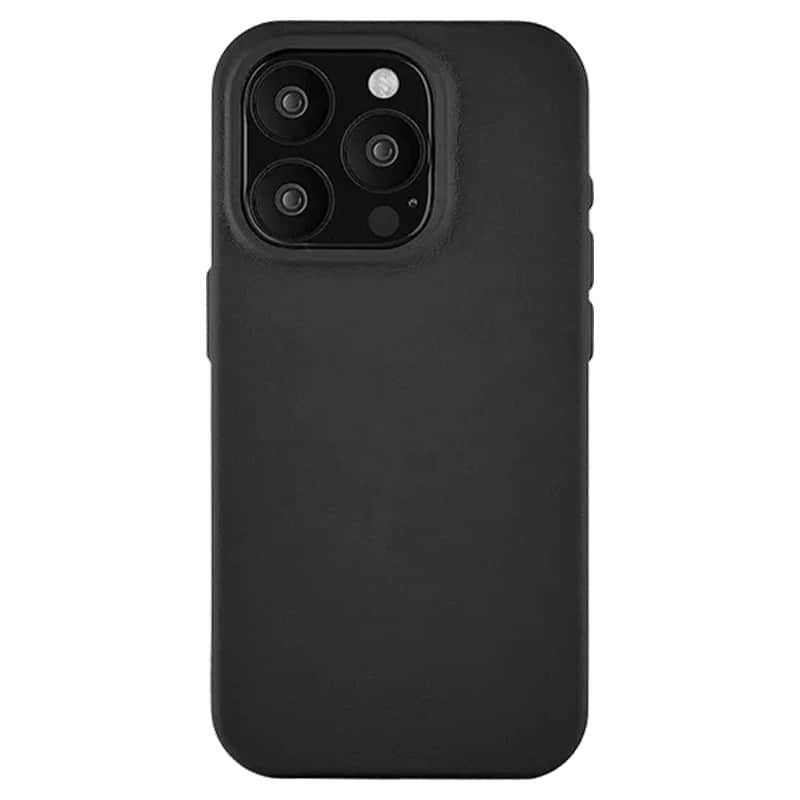 Чехол uBear Capital Leather Case MagSafe для iPhone 15 Pro Черный