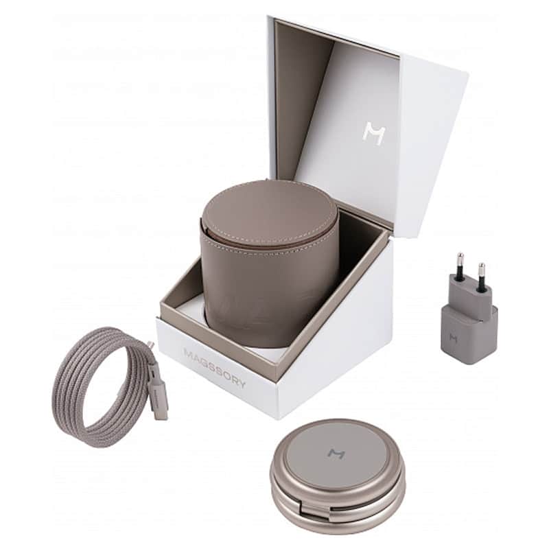 Беспроводное зарядное устройство Magssory Disc Signature Edition Pro Qi2 – 3 в 1 для iPhone, Watch, AirPods Титан