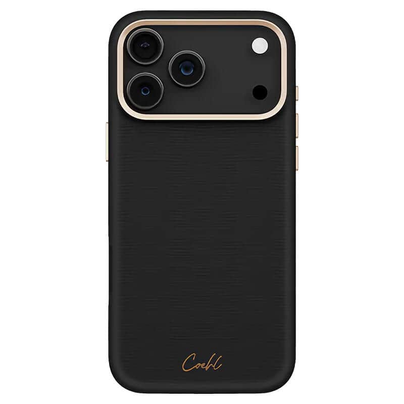 Чехол из экокожи Uniq Coehl Mirelle MagSafe для iPhone 17 Pro Max Черный