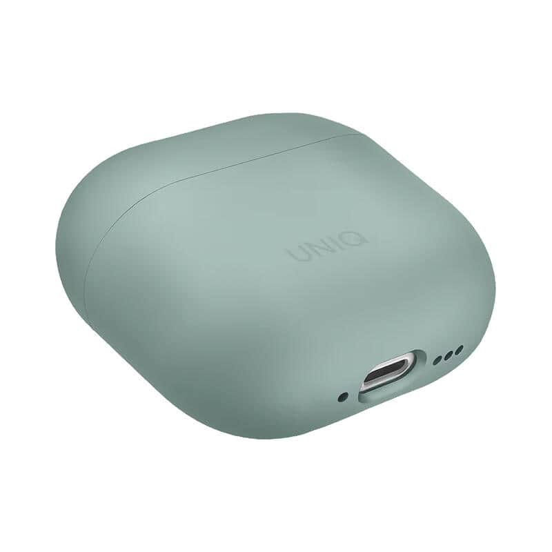 Защитный силиконовый чехол Uniq Lino Hybrid Liquid Silicon для AirPods 4 Зеленый
