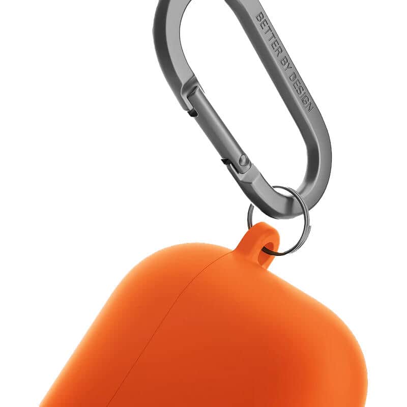 Защитный силиконовый чехол с креплениями Uniq Nexo Active Hybrid Silicon для AirPods 4 Оранжевый