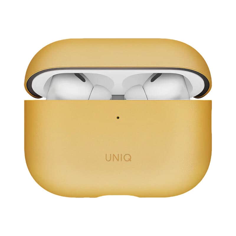 Защитный кожаный чехол Uniq Lyden для AirPods Pro 3 Желтый