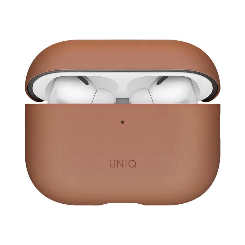 Защитный кожаный чехол Uniq Lyden для AirPods Pro 3 Карамельный