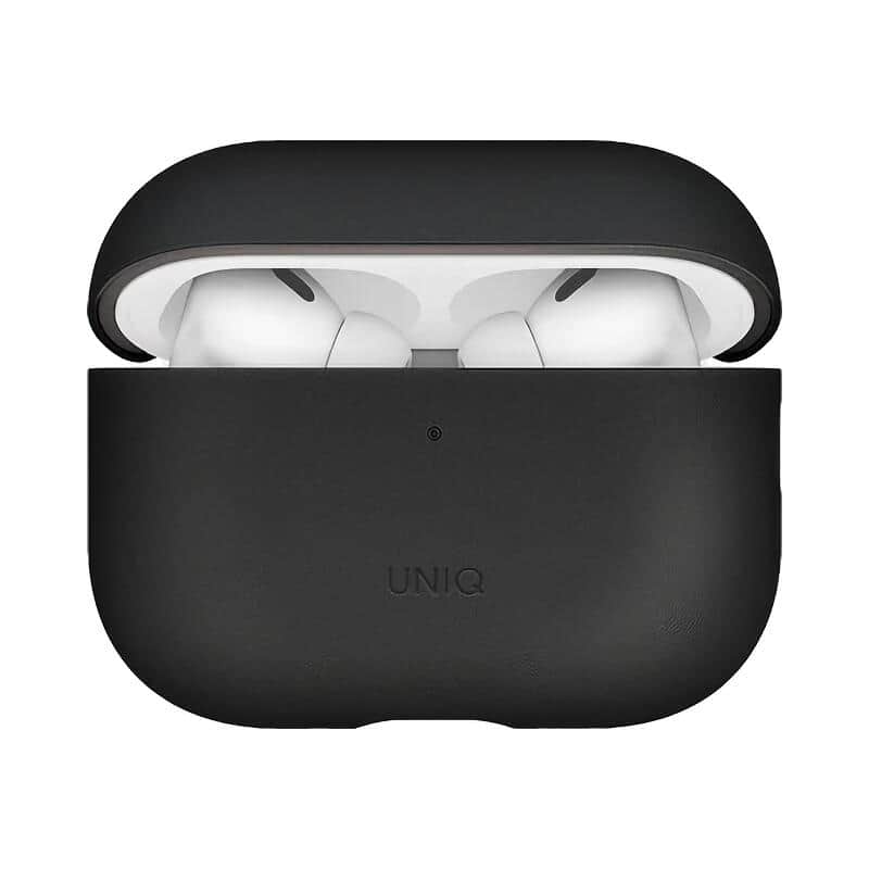 Защитный кожаный чехол Uniq Lyden для AirPods Pro 3 Черный